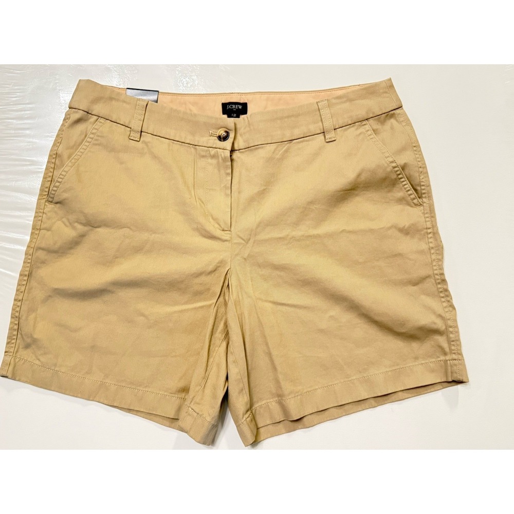 NWT J.Crew size 12 Shorts from 2024 The 7" Cotton Twill Chino Beige